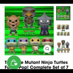 7 Funko Pops complete Set Teenage Mutant Ninja Turtles